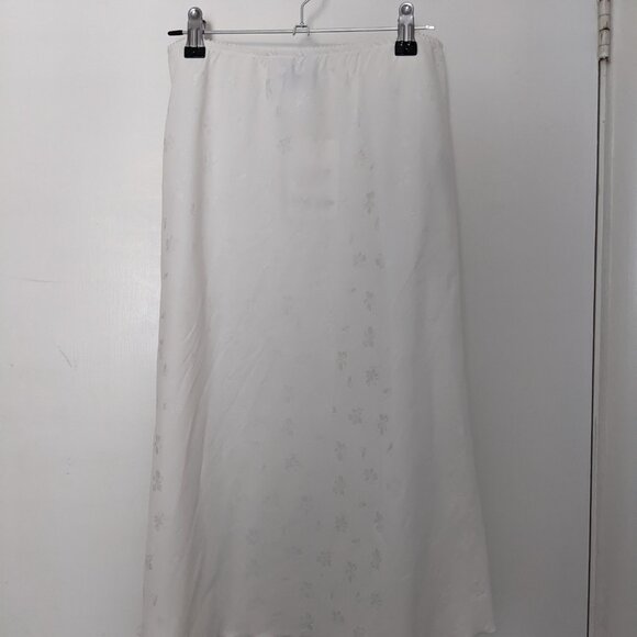 Maison Cleo White Silk Midi Skirt - Picture 2 of 7